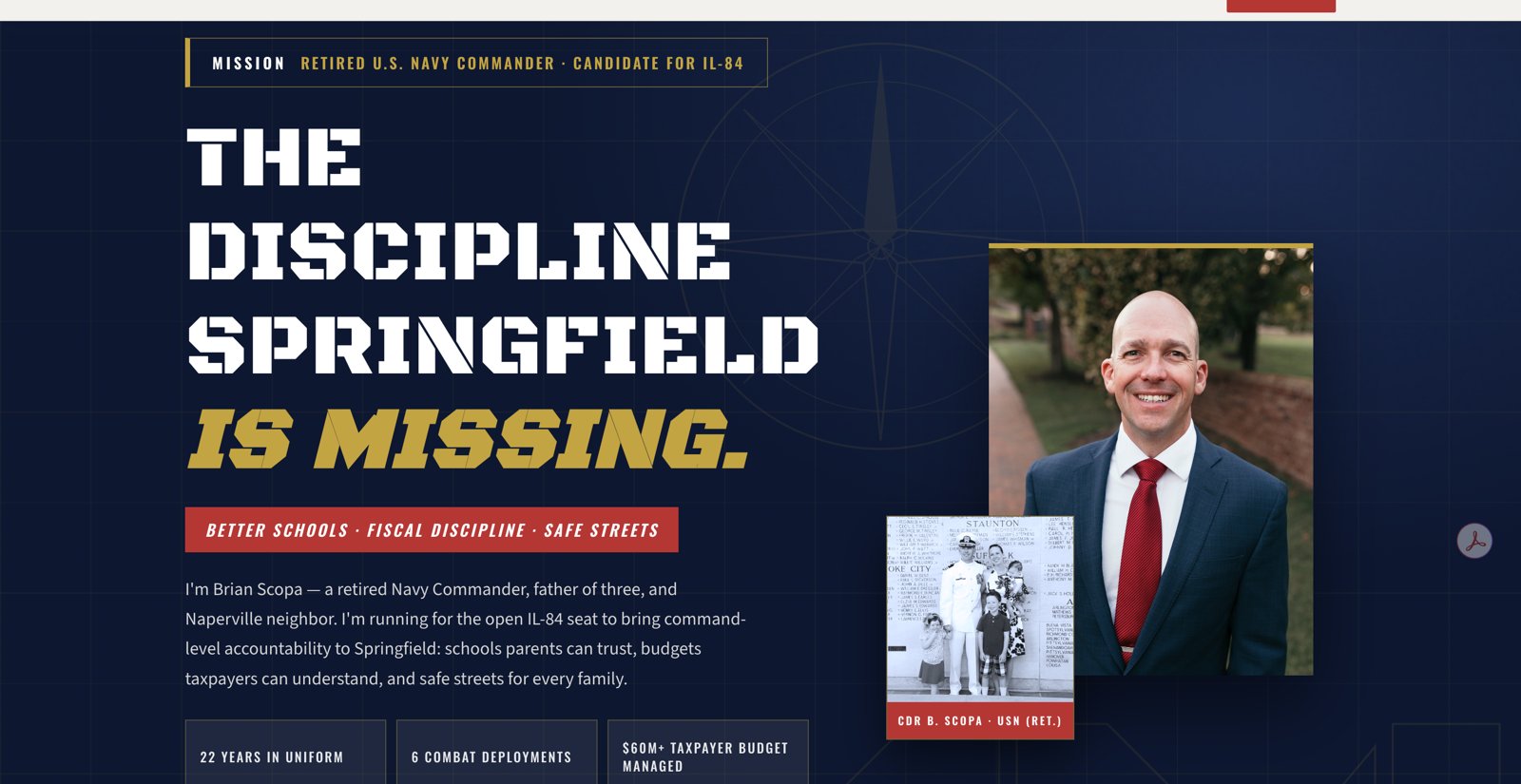 Brian Scopa campaign website rebuilt by Assembly Strategies
