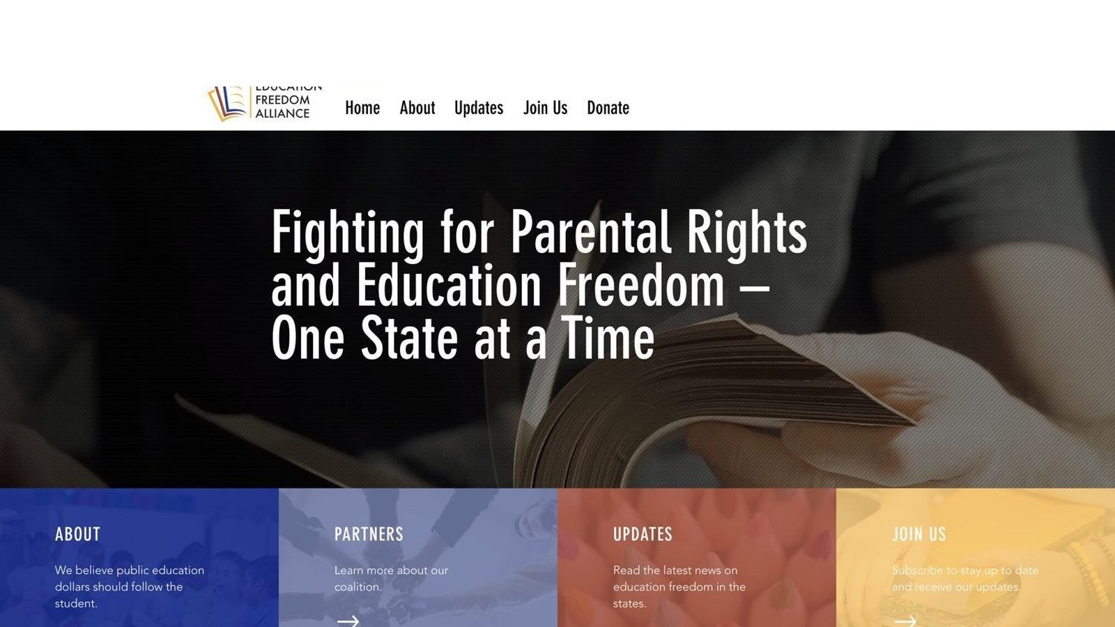 Education Freedom Alliance website