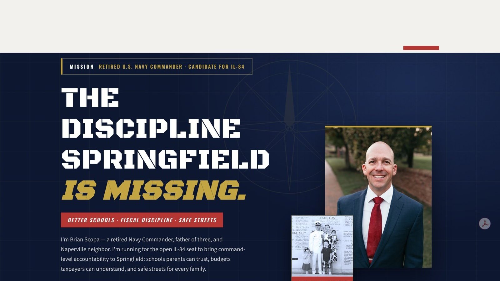 Brian Scopa campaign website built by Assembly Strategies